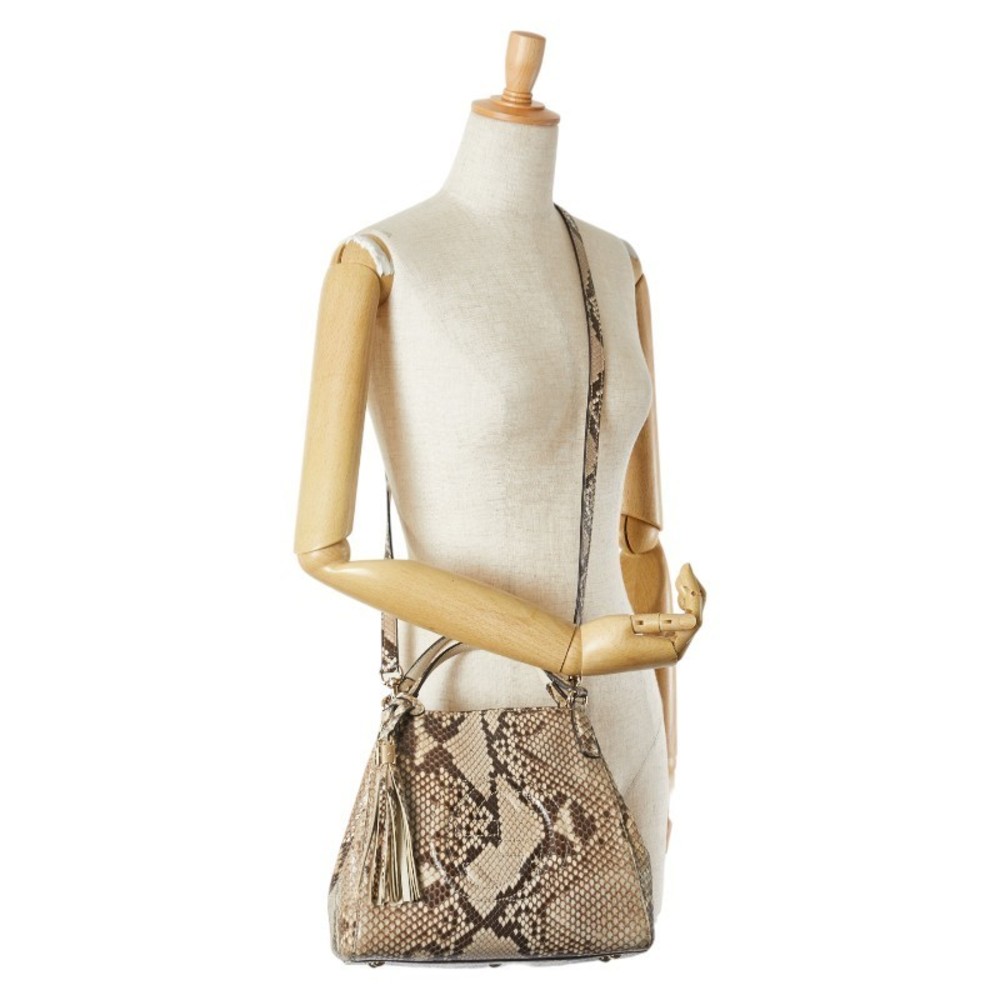 Gucci Soho Python Embossed Leather Handbag Should… - image 8
